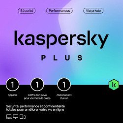 Kaspersky PLUS (Internet Security 2024) pour 1 poste 1an licence numérique en téléchargement