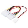 Adaptateur d'Alimentation Molex 4 broches vers 3 pins pour ventilateur