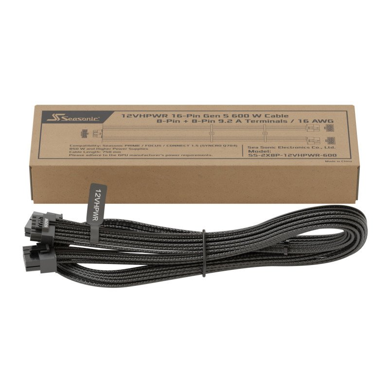 Câble d'alimentation Seasonic 12VHPWR pour Alimentation Seasonic Séries Focus et Prime