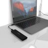 Boitier externe Aisens pour disque SSD M.2 NVME et SATA vers USB-C 3.2 (ASM2-014B)