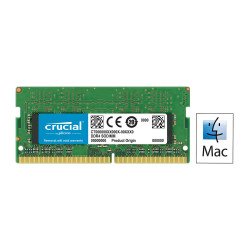 Mémoire So-Dimm Crucial DDR4 16Go PC19200 2400MHz CL17 pour PC et Mac