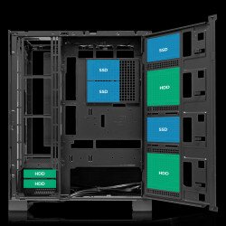 Boitier PC E-ATX ABYSM AI PRO 100 noir, sans alim