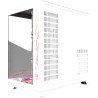 Boitier PC ATX, Micro-ATX, Mini-ITX M.Red Crystal Sea blanc moyen tour RGB avec double fenêtre sans alim