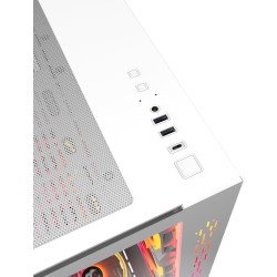 Boitier PC ATX, Micro-ATX, Mini-ITX M.Red Crystal Sea blanc moyen tour RGB avec double fenêtre sans alim