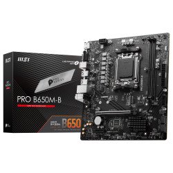 Carte mère MSI PRO B650M-B Socket AM5 (AMD B650) mATX, PCI Express 4.0