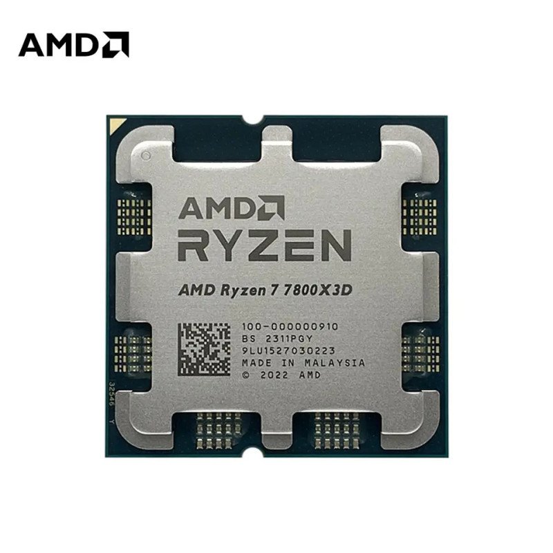 Processeur Gaming AMD 8 Cores/16 Threads Socket AM5 Ryzen 7 7800X3D 104 Mo (Boîte) sans radiateur Processeur Gaming AMD 8 Cores/16 Threads Socket AM5 Ryzen 7 7800X3D 104 Mo (Boîte) sans radiateur