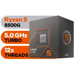 Processeur AMD 6 Cores/12 Threads Socket AM5 Ryzen 5 8500G 22 Mo (Boîte) avec radiateur