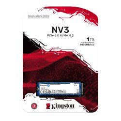 Disque dur SSD Kingston NV3 M.2 PCIe 4.0 NVMe 1 To lecture/écriture jusqu'à 6000/5000