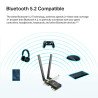Carte réseau PCI Express x1 Wi-Fi 6 AX1800 (AX1201 + AX574) + Bluetooth 5.2 TP-LINK Archer TX20E