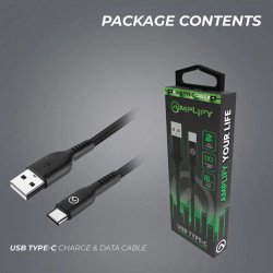 Câble mâle USB Type A / mâle USB Type-C 1.2m Noir