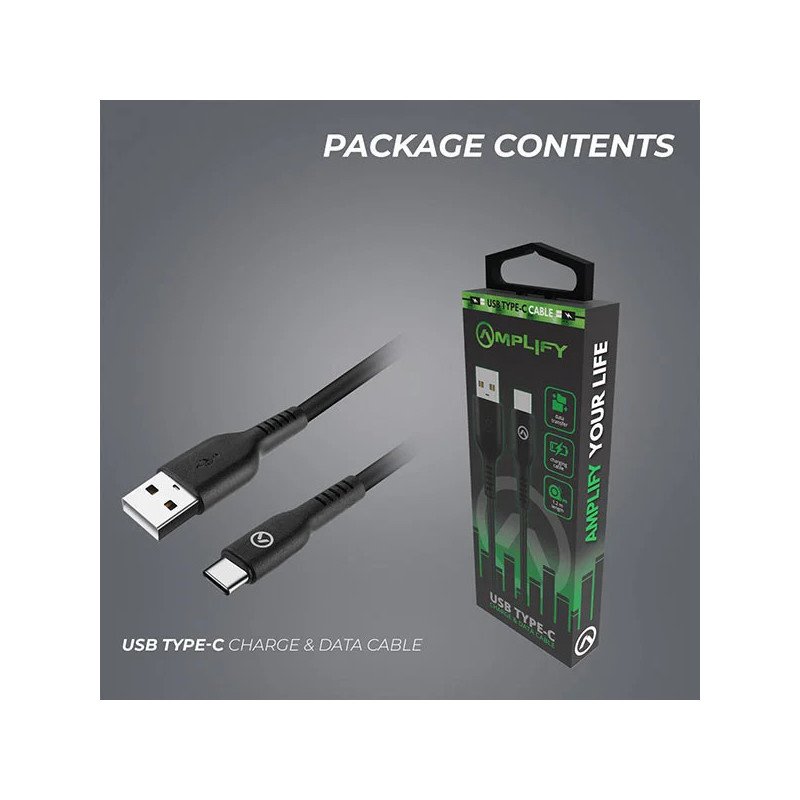 Câble mâle USB Type A / mâle USB Type-C 1.2m Noir