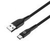 Câble mâle USB Type A / mâle USB Type-C 1.2m Noir