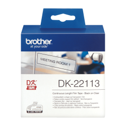 Ruban film continu auto-adhésif Brother DK-22113 transparent (62 mm x 15.24 m)