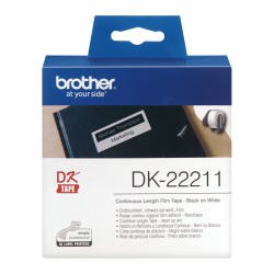 Ruban film continu auto-adhésif Brother DK-22211 blanc (29 mm x 15.24 m)