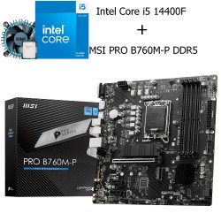 Bundle processeur Intel i5 14400F + Carte mère MSI PRO B760M-P DDR5