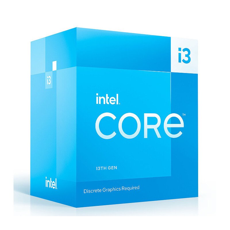 Processeur Intel Core i3 13100F 3.4 GHz / 4.5 GHz, 4 Cores/8 Threads, Socket 1700, 17 Mo (Box) avec ventirad, sans IGP Processeur Intel Core i3 13100F 3.4 GHz / 4.5 GHz, 4 Cores/8 Threads, Socket 1700, 17 Mo (Box) avec ventirad, sans IGP
