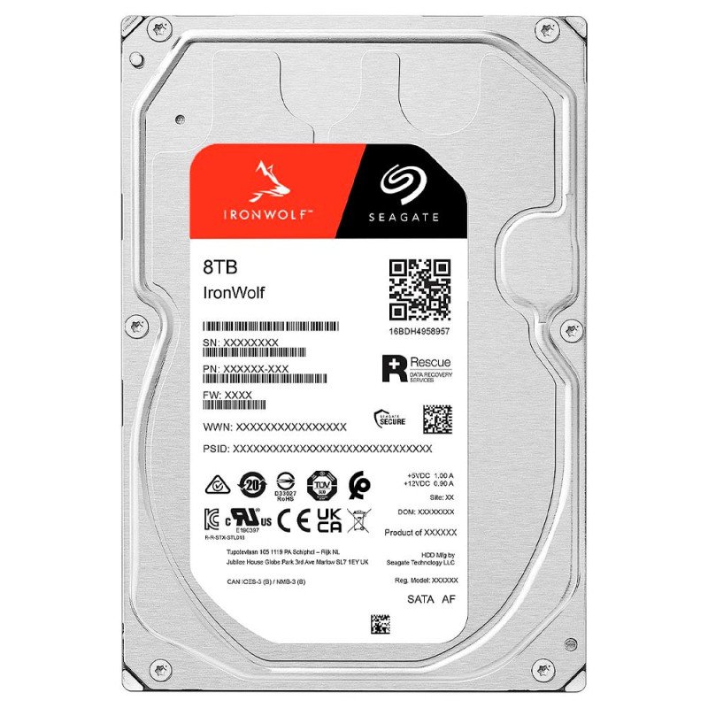 Disque dur Seagate IronWolf 8 To SATA3 (SATA 6Gb/s) 256 Mo 7200 trs/mn