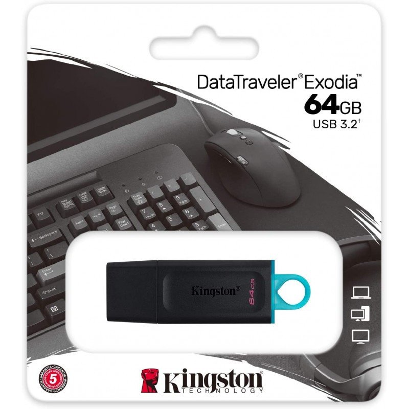 Clé USB 3.2 Kingston DataTraveler Exodia 64 Go
