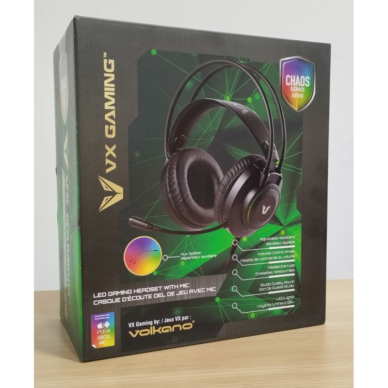 Casque-micro VOLKANO VX-183-RGB (multi plateformes)