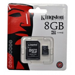 Carte mémoire flash MicroSDHC Kingston 8 Go Class 4 avec adaptateur SD