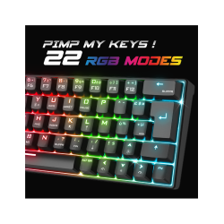 Clavier sans fil RGB AVANCE Spirit Of Gamer CLA-XK200BK rechargeable