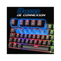 Clavier sans fil RGB AVANCE Spirit Of Gamer CLA-XK200BK rechargeable
