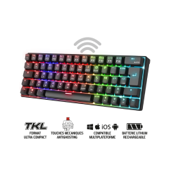 Clavier sans fil RGB AVANCE Spirit Of Gamer CLA-XK200BK rechargeable