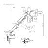 Support moniteur et écran de Table articulé Aisens DT32TSR-355