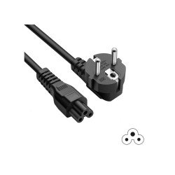 Câble cordon alimentation secteur trèfle tripolaire avec terre - 150 cm