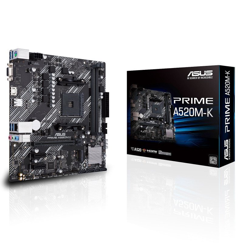 Carte mère ASUS PRIME A520-K Socket AM4 (AMD A520) mATX, PCI Express 3.0