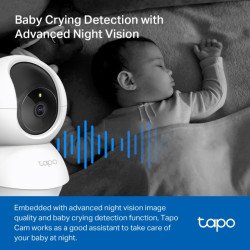 Caméra IP de surveillance TP-Link Tapo C200 jour & nuit 360°