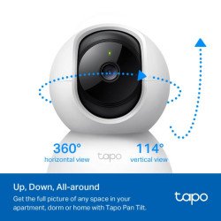 Caméra IP de surveillance TP-Link Tapo C200 jour & nuit 360°