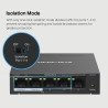 Switch réseau Gigabit 5 ports 10/100/1000 Mbps dont 4 PoE+ Mercusys MS105GP