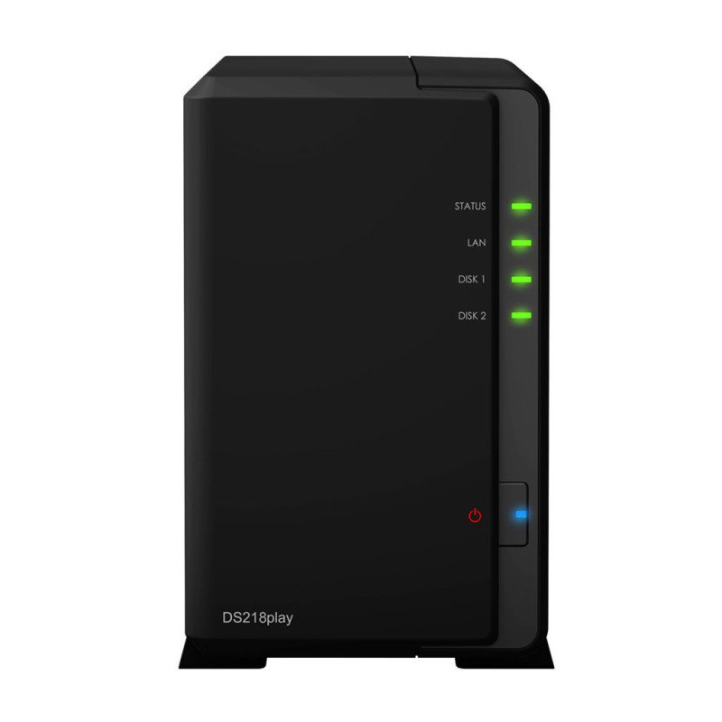 Serveur NAS Mutlimedia Synology DS218 Play avec 2x Disque dur Seagate IronWolf 4 To