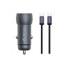 Chargeur Voiture Métal PD 30W+QC 18W +Câble USB-C