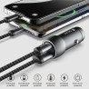 Chargeur Voiture Métal PD 30W+QC 18W +Câble USB-C