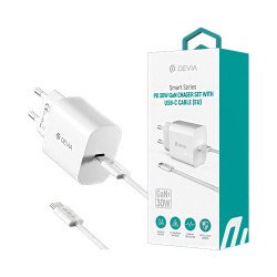Chargeur GaN USB Type C Power Delivery 30W + Câble USB-C M/M