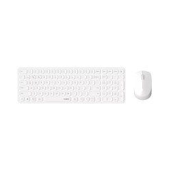 Pack sans fil (2.4GHz et Bluetooth) clavier et souris RAPOO 9310M  Blanc