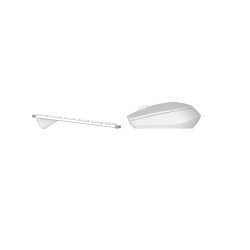 Pack sans fil (2.4GHz et Bluetooth) clavier et souris RAPOO 9310M  Blanc