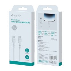 Câble USB Type-C Mâle-Mâle DEVIA 60W-3A 1m