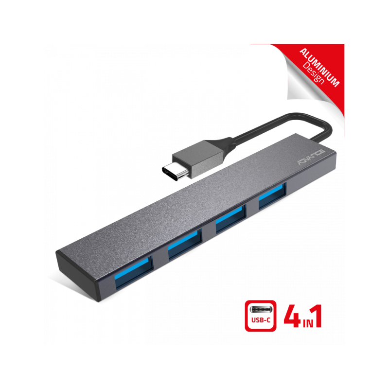 Hub Advance USB-C vers 4x USB 3.0 Type-A sans alimentation