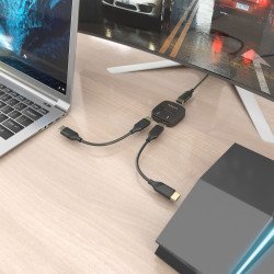 Commutateur HDMI 4K à 60 Hz 2×1 ou 1x2 Aisens A123-0948