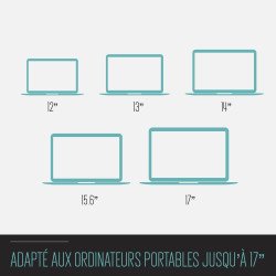 Support ventilé ergonomique pour ordinateur portable jusqu'à 17 pouces