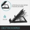 Support ventilé ergonomique pour ordinateur portable jusqu'à 17 pouces