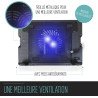 Support ventilé ergonomique pour ordinateur portable jusqu'à 17 pouces