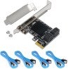 Carte PCI Express x1 avec 4 Ports SATA 3 à 6 Gb/s