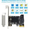 Carte PCI Express x1 avec 4 Ports SATA 3 à 6 Gb/s