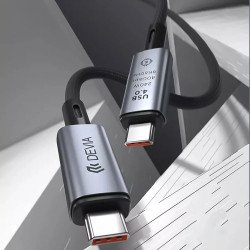 Câble USB 4.0 8K 60Hz 40GB Type-C Mâle-Mâle DEVIA 240W 1m