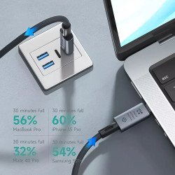 Câble USB 4.0 8K 60Hz 40GB Type-C Mâle-Mâle DEVIA 240W 1m