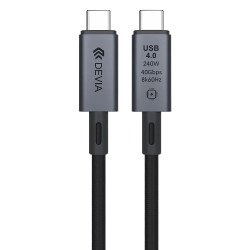 Câble USB 4.0 8K 60Hz 40GB Type-C Mâle-Mâle DEVIA 240W 1m
